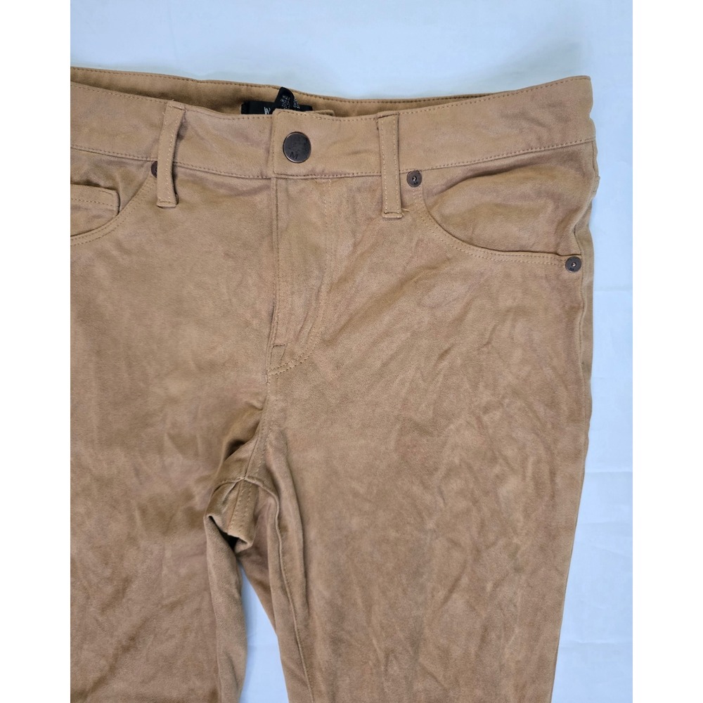 Mossimo Denim Faux Suede Skinny Pants Camel Tan Super Stretch Size 10/30 - Picture 4 of 16